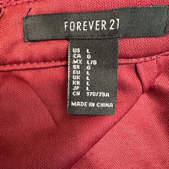 Forever 21 Burgundy Lace Skirt Size L - Picture 6 of 9